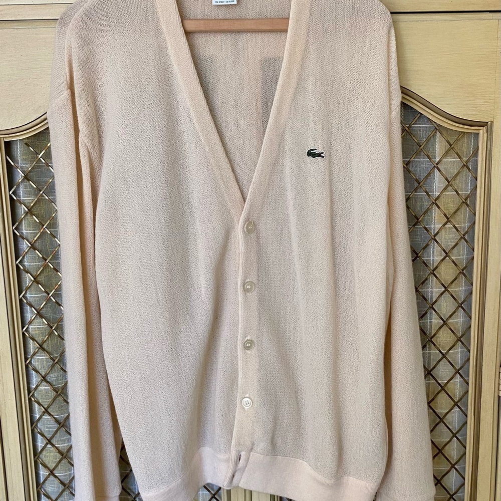 Men’s Vintage Lacoste Sport Cardigan Sweater